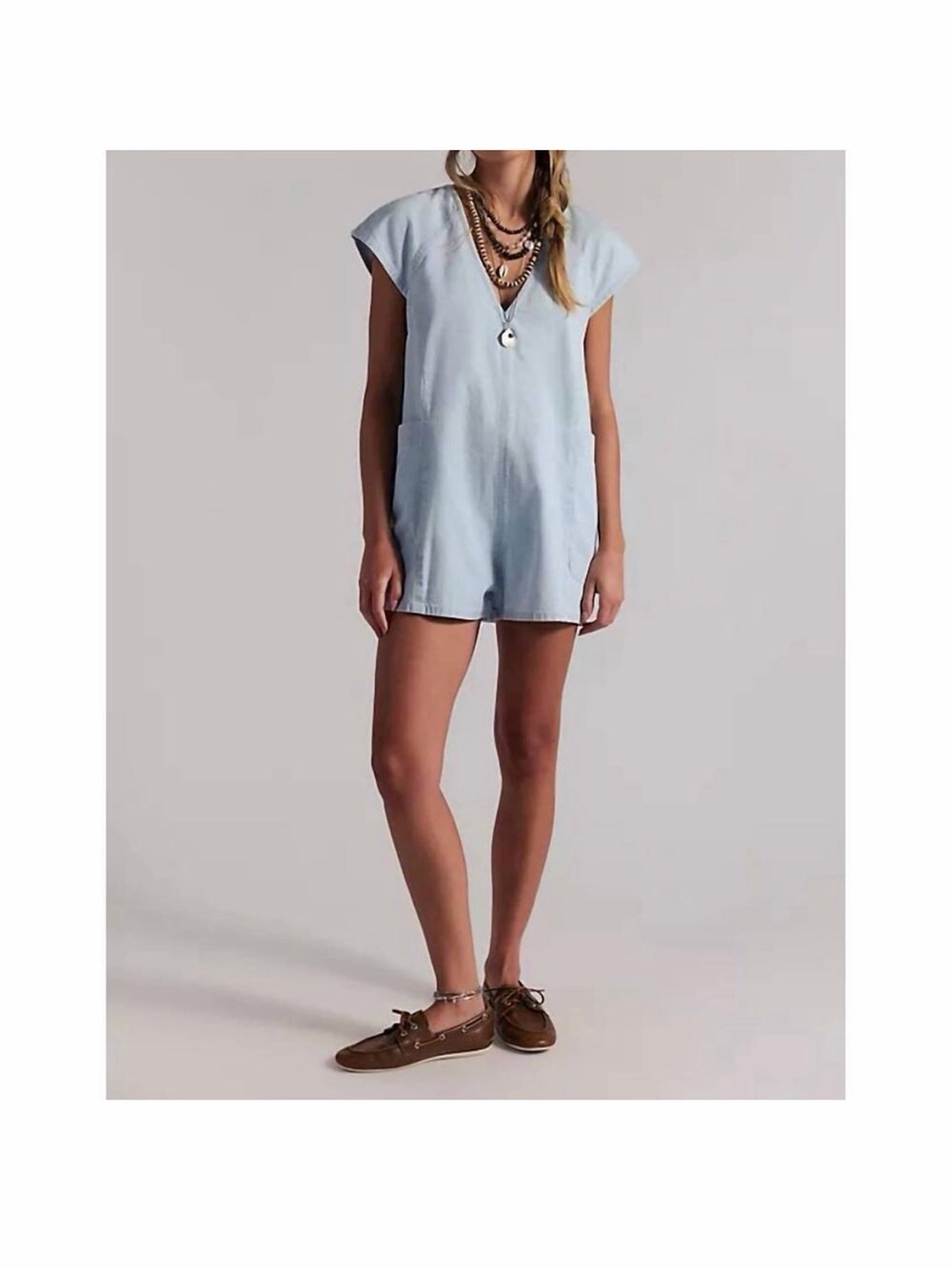 NWT Free People Free Fall Denim Romper 🔥
